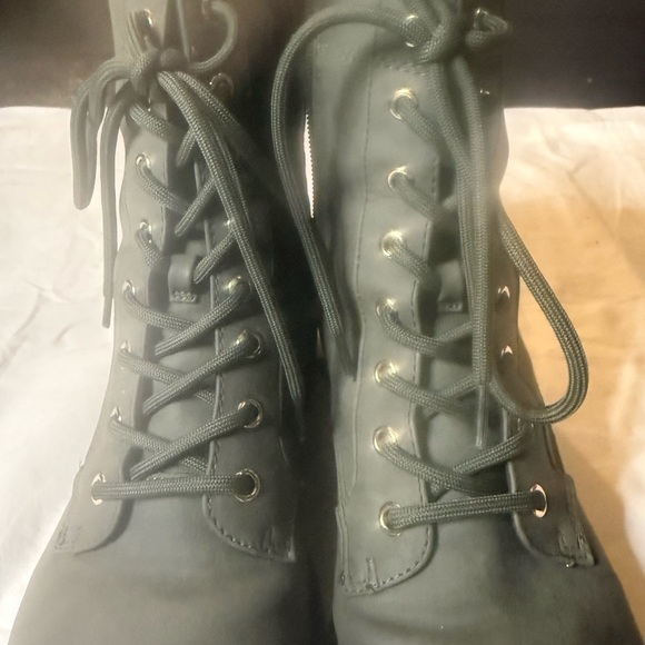 GBG Los Angeles Women's Olive Combat Boots 8.5‎ - Picture 2 of 16
